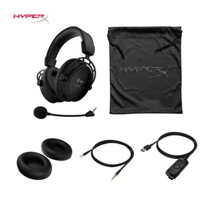 سماعة hyper x alpha s لون اسود مع جميع الاغراض البتيجي معها و العلبة بحالة جدا ممتازة