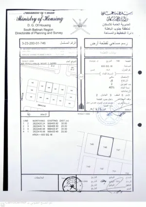 للبيع أرض سكنية في ولاية المصنعة بدي الدواحنة