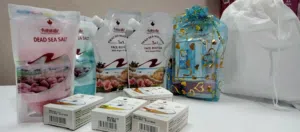 بكج منتجات البحر الميت الطبيعي هدايا طينه املاح صابون العنايه بالجسم و البشره طبيعي