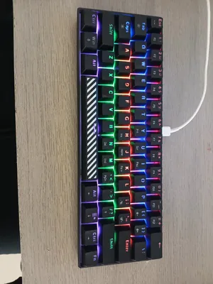 black gamertek keyboard 60% black color