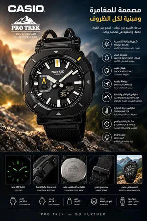 CASIO PRO TREK  ساعة المغامرات والتميز