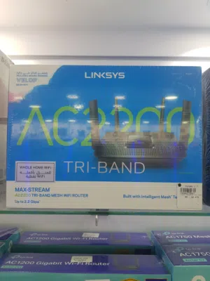 Linksys EA8300 Max Stream Tri-Band AC2200 WiFi 5 Router لينكسيس EA8300 ماكس ستريم ثلاثي الموجات