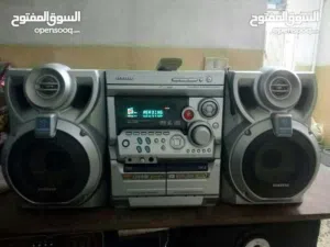 ستيريو SAMSUNG شغال راديو كاسيت  AUX مع ريموت سي دي معطل وستيريو  SHARP شغال ياباني سي دي معطل