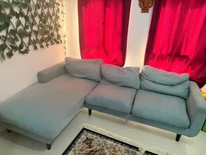 L type mint green colour sofa good condition