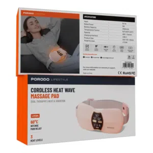Porodo Heat Wave – وسادة مساج حرارية لاسلكية لتخفيف آلام الظهر والبطن