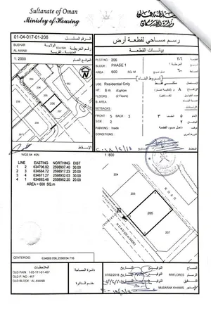 Residential Land for Sale in Muscat Bosher