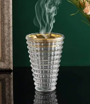 مباخر شكل رااقي جدً زجاجي متوفر بحجمين صغير وكبير