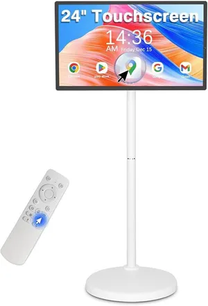 24 Inch Rolling Smart TV with 1080P Touch Screen  Android 12 OS