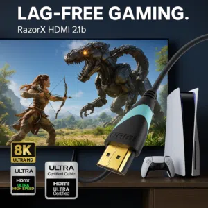 متوفر كابل HDMI 2.1b - 4K /8K Ultra Certified الاصلي مع شهادة الامريكية