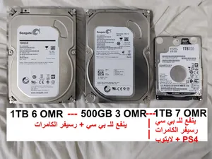هاردسكHDD مستخدم-Used سعة 1 تيرا 6 ريال وسعة 512جيجا 3 ريال