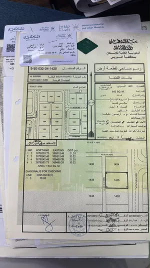 ارض للبيع في البريمي في العقده الجنوب المالك