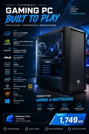 Gaming pc قمة في النظافة i5 10th + RTX 2060super