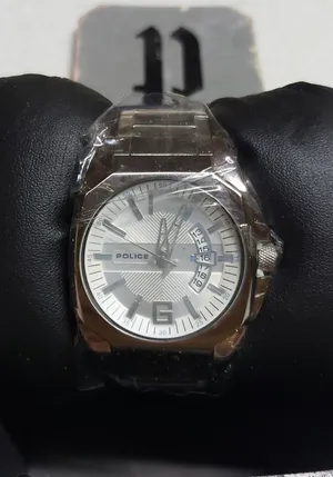 Police Interstate Mens Watch with Silver Dial, Silver, Strap, silver, Brand New /Never used