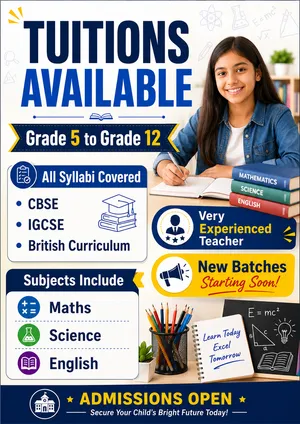 Tuition for Grade 5–12  CBSE, IGCSE & British Curriculum  Maths, Science & English