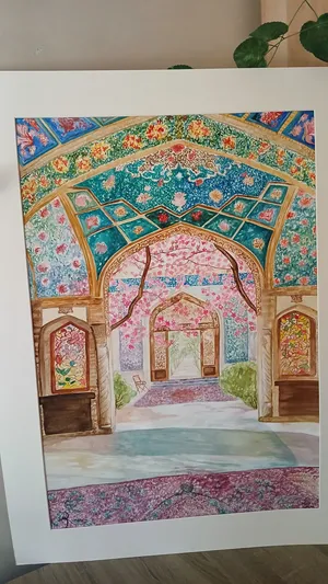 لوحة رسم يد فاخرة مع ايطار ابيض