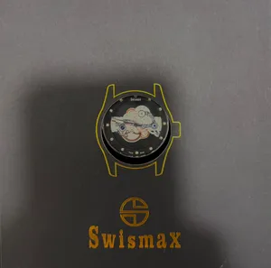 Swismax Face Gear Watch – Quartz – 2 Leather Straps with Box
