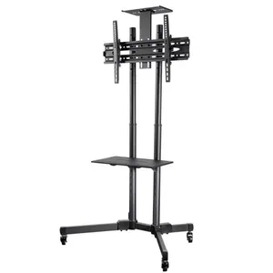 ستاند شاشة متحرك North Bayou TV Trolley Stand للشاشات 32-65 إنش مع رف