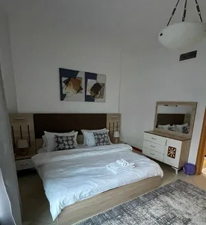 Full bedroom set ( bed 2 side table dresser table with mirror-mattress 6 door wardrobe