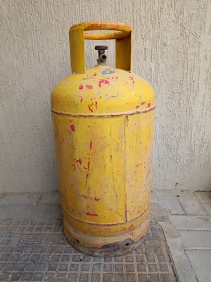 Yellow, Medium-sized, Sharjah LPG Gas Cylinder