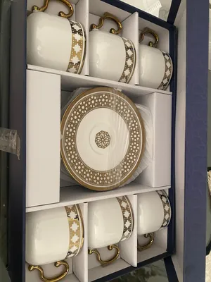 طقم فناجين شاي مع الصحون ( جديد ) New tea cups set with plates (tea set)
