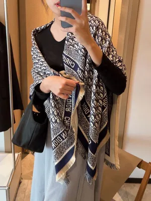 D wool blend shawl scalf