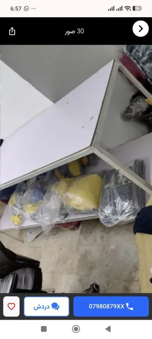 ستاند شيبس وكاونتر حديد وخشب وساندات وسط