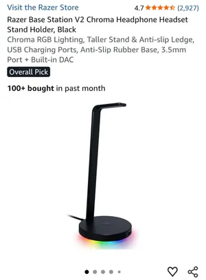 حمالة سماعة Razer ARGB