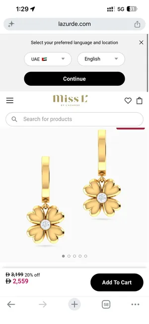 Miss L flower diamond drop fro lazuarde