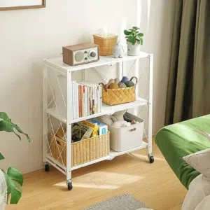 3 LAYER FOLDABLE SHELF , FOLDABLE STORAGE RACK.