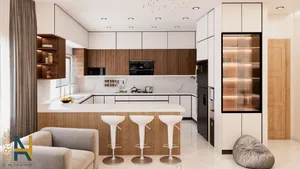 تصميم داخلي وخارجي مع جميع التفصيلات التنفيذية