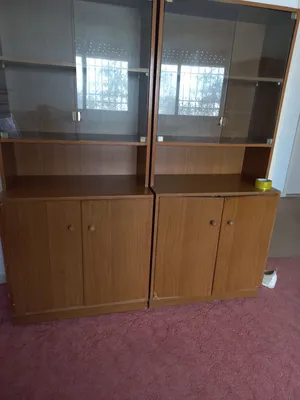ارفف مكتبةثلاث قطع خشب لاتيه ملبس فورمايكا