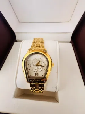 Aigner gold plated A shape new watch