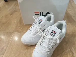 FILA Disruptor II Sneakers in Triple White. (class A/closest to original)