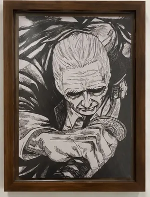 Original Hand-Drawn Takamura – Sakamoto Days Framed Artwork
