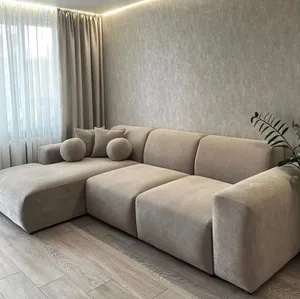 BRAND NEW L SHAPE BUFF MODEL SOFA WITH 5 YEAR WARRENTY FOR FOAM AND WOOD 3+2 TOTAL 5 MITER SOFA