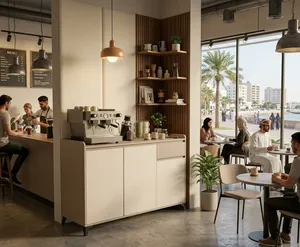 استلم وادفع خزانة وركن قهوة  فاخر للمقاهي وداعا لفوضي الاكواب Modern CoffeeCabinet..........,.......