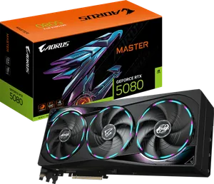 Gigabyte AORUS GeForce RTX 5080 Master OC Edition Graphics Card 16GB