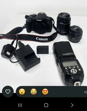 كاميرا Canon EOS 750D مع عدستين وفلاش – حالة ممتازة