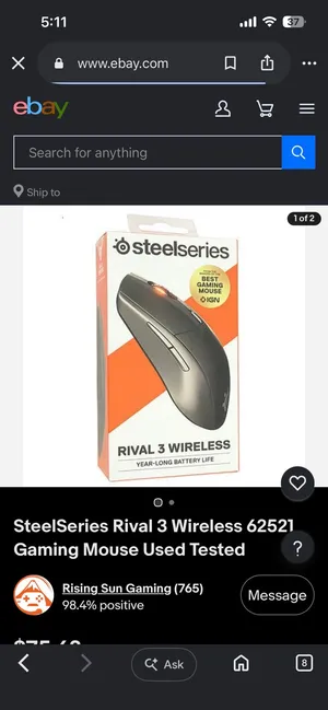 New cheap unused Steel series rival 3 wireless
