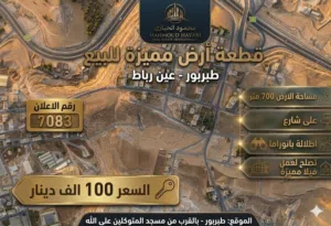 رقم الأعلان (7083) قطعة ارض مميزة للبيع في طبربور