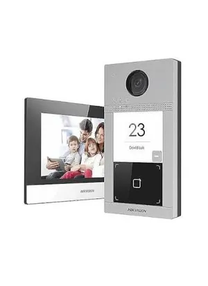 Hikvision IP Video Intercom Kit, Standard PoE, WiFi & Ethernet Config, 2-Way Audio, DS-KIS604