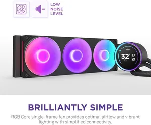 nzxt kraken elite 360 rgb black lcd display