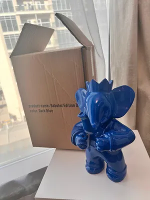 Selling an original Vincent Faudemer Babolex Edition 01 sculpture (30cm, Dark Blue chrome). The piec