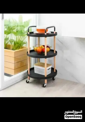 Fiber trolley with steal frame and tyres for salon and food trolley in stock now and fully furnished