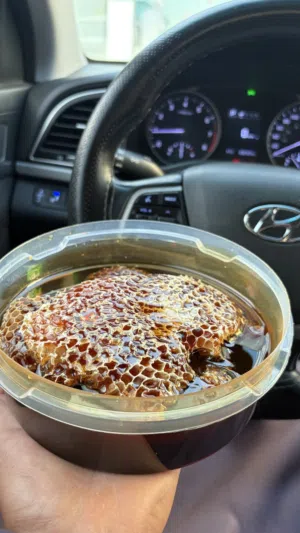 عسل سمر بالشمع طبيعي تربية بدون اضافات اي شي للعسل.