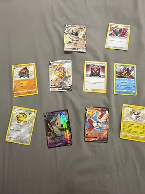 pokemon cards real cards All is only 70AED 10 cards New Home delivery available also