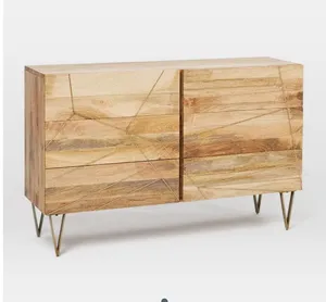 Rare Find - West Elm Roar Rabbit Geo Dresser 6-Drawer Mango/Antique Brass