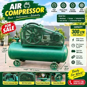 300 Litre Air Compressor for Sale – Heavy Duty – 5 HP Description