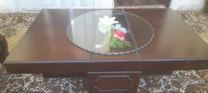 طاولات خشاب طاولة ستالس وقزاز