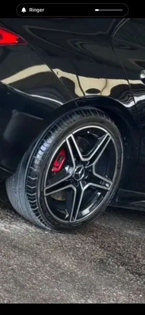 طقم جنطات 18 مرسيدس AMG اصلي مع كوشوك نظيف جداً